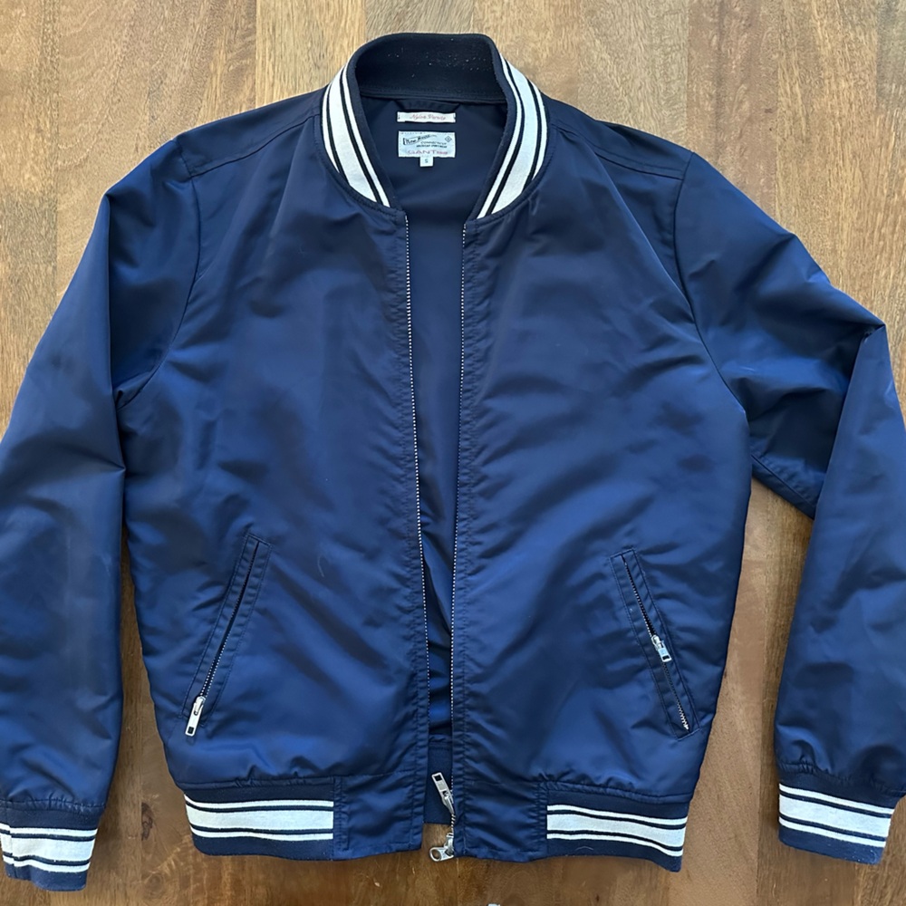 Gant Navy Blue Varsity Jacket with White Accents